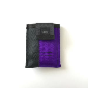 Minimalist Vegan Wallet in Purple and Black image 1