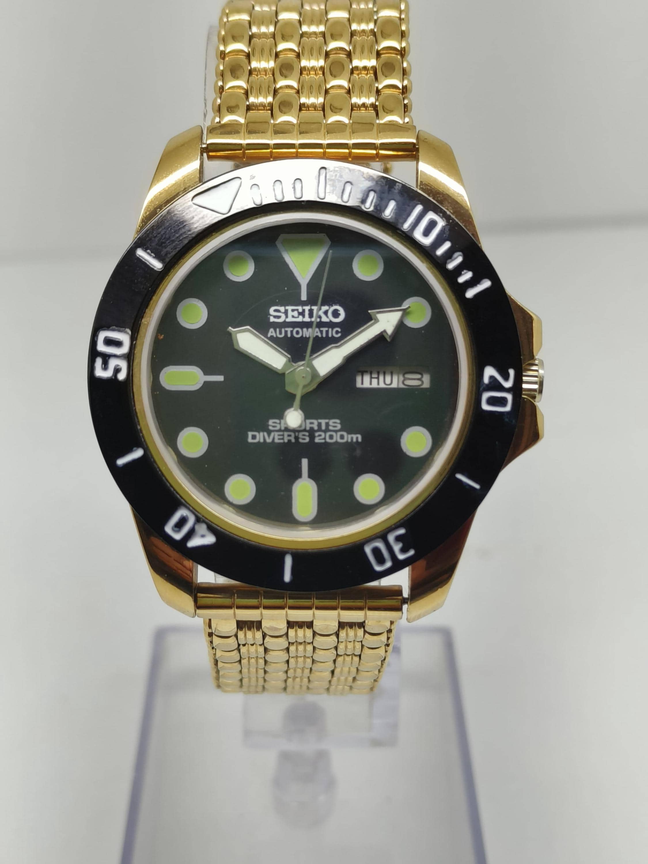 SEIKO SCUBA 200　 腕時計 グリーン/イエロー Seiko Diver 200 - Etsy