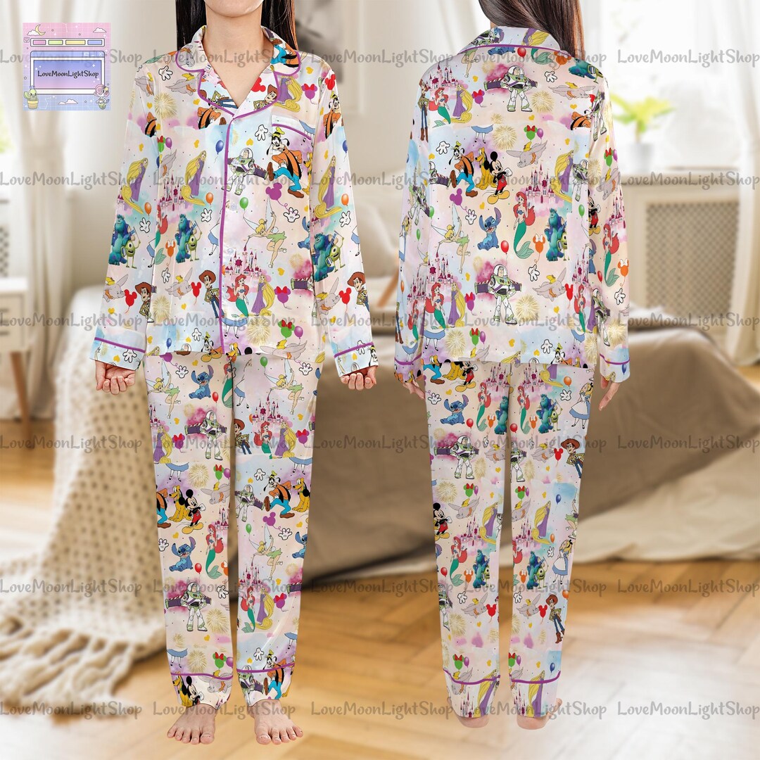Coquette Disney Princess Dreamy Pajama Set, Disney Women's Sleepwear ...
