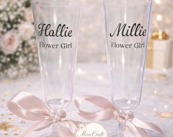 Personalised Children's Wedding Cups - Flower Girl & Page Boy Glasses