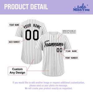 The image is a product detail for a baseball jersey, with various customization options such as name, number, and design.