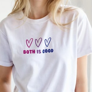 Bisexual Pride Shirt Both Is Good, Bi Pride Tee Subtle LGBTQ Shirt, Discreet LGBT T-Shirt, Minimal Pride Outfit, Queer Gift Idea
