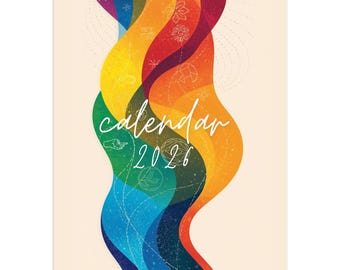 Pride Calendar 2026 | LGBTQ+ Wall Calendar A4 | Rainbow Art Calendar | Queer Gift Idea | Colorful Wall Decor | Love & Equality Art
