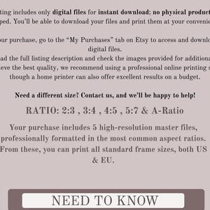 May include: Text on a light brown background details that this listing is for digital files for instant download. It mentions aspect ratios, file sizes, and where to access the files. The Rainbow Pride StudioCo logo is in the bottom right.