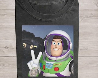Buzz Lightyear selfie Comfort Colors Shirt, Toy Story Tee, Vintage Cartoon Graphic Shirt, Disney Pixar Fan Gift, Retro Toy Story Gift