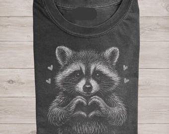 Camiseta Mapache Amor Colores Cómodos, Camiseta Divertida Meme Mapache, Camiseta Amante de los Animales, Regalo para Papá