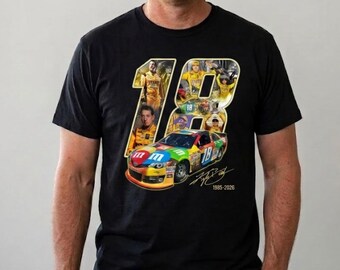 Vintage Kyle Busch Graphic Shirt, 18 Racing Rowdy Busch Vintage Style Graphic Tee, Stock Car Fan, Kyle Busch Trending Shirt, Gift For Him