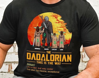 The Dadalorian This Is The Way Shirt, Father's Day Gift, Custom Dad And Kid Shirts, Star Wars Dad Tee Shirt, Gift For Fathers