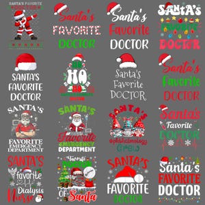 サンタのお気に入りの医者のクリスマスPNG - 面白いホリデー医療クリップアート、サンタのユーモア昇華