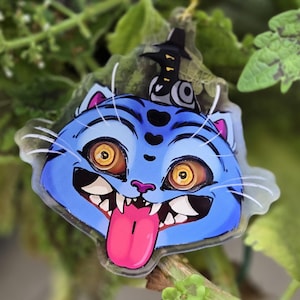 Chaveiro Derpy Tiger Shaker | Chaveiro Kpop Demon Hunters | pingente de acrílico | 4 polegadas