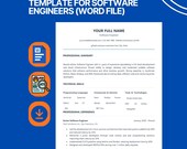 Software Engineer Resume Template: ATS-Friendly Editable CV (Word)