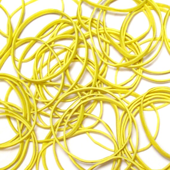 Items similar to Yellow Rubber Bands Pack of 60 Rubber Bands for