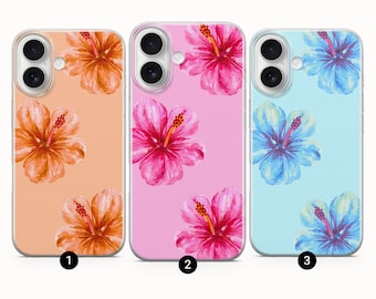 Hibiscus Phone Case for iPhone, Samsung Galaxy & Google Pixel – Floral and Tropical Aesthetic – Flower Design