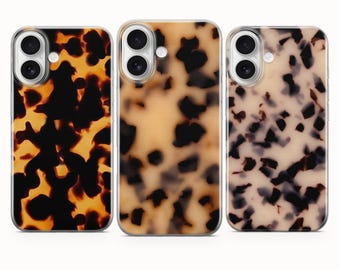 Tortoise Shell Phone Case, Amber Cover - iPhone 17 Pro Max 16 15 14 13 12 11, Samsung Galaxy S26 S25Fe A16 S23 A17 A56, Pixel 10 Pro