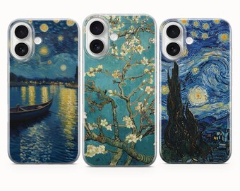 Van Gogh Phone Case Art and Oil Painting Cover Vintage Design iPhone 17 Pro Max 16 15 14 13 12 11, Samsung S25 Fe A16 S23 A17 A56, Pixel 10