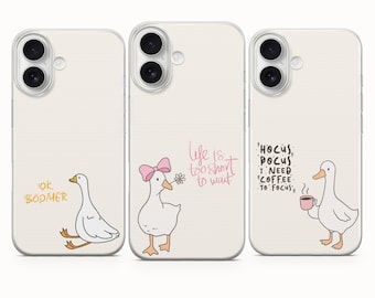 Silly Goose & Quote Phone Case, Funny Cover - iPhone 17 Pro Max 16 15 14 13 12, Samsung Galaxy S25Fe A16 S23 A17 A56, Pixel 10 Pro