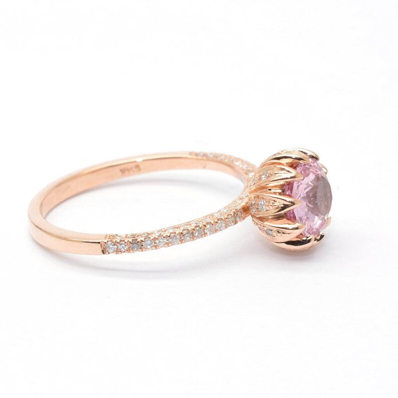 Lotus Gold Diamonds Engagement Ring SKU Lotus Setting Free Etsy