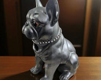 VIPポップアート像、高級ココアートフレンチブルドッグ像、ゴールド犬