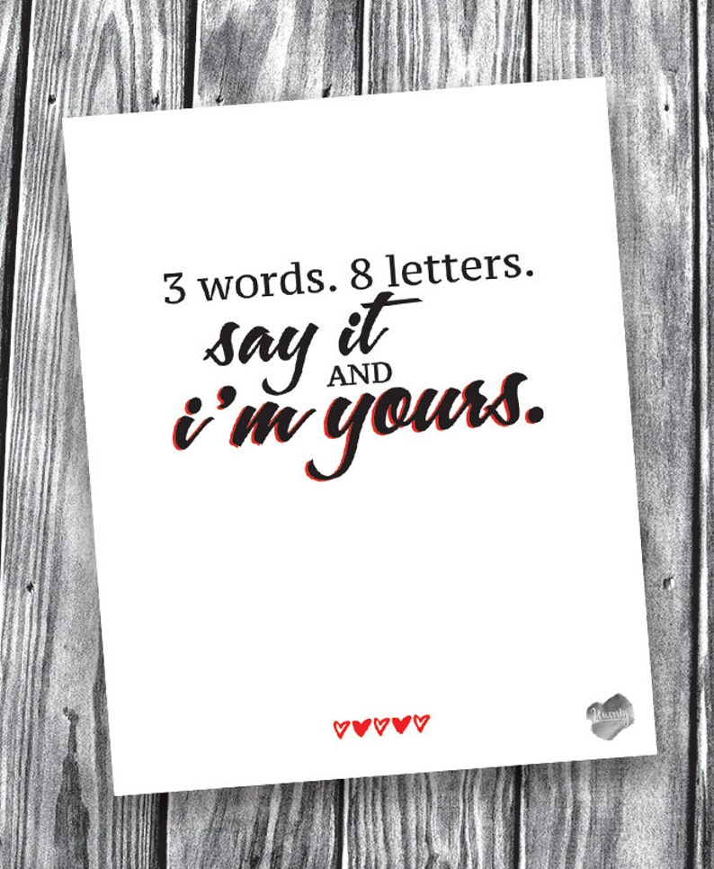3 Words 8 Letters Say It And I M Yours Gossip Girl Etsy