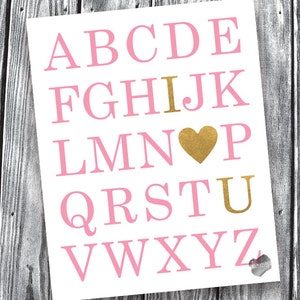 I Love You Nurser Alphabet – Digital File – 8x10