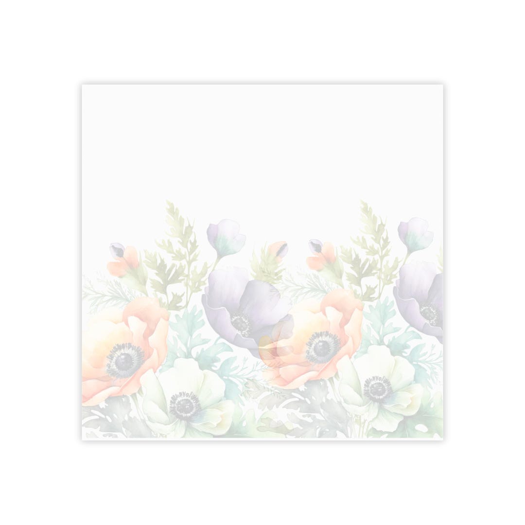 Decorated Floral Sticky Notes Botanical Floral Post It Notes (7 Sizes ...