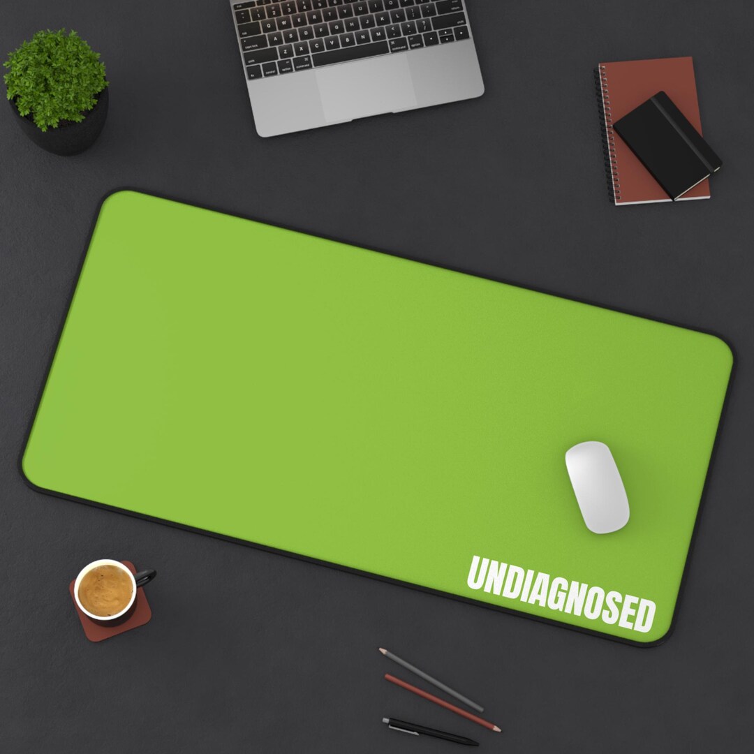 Muted Lime Undiagnosed Desk Pad (12x18, 12x22, 16x32) Color Coordinated ...