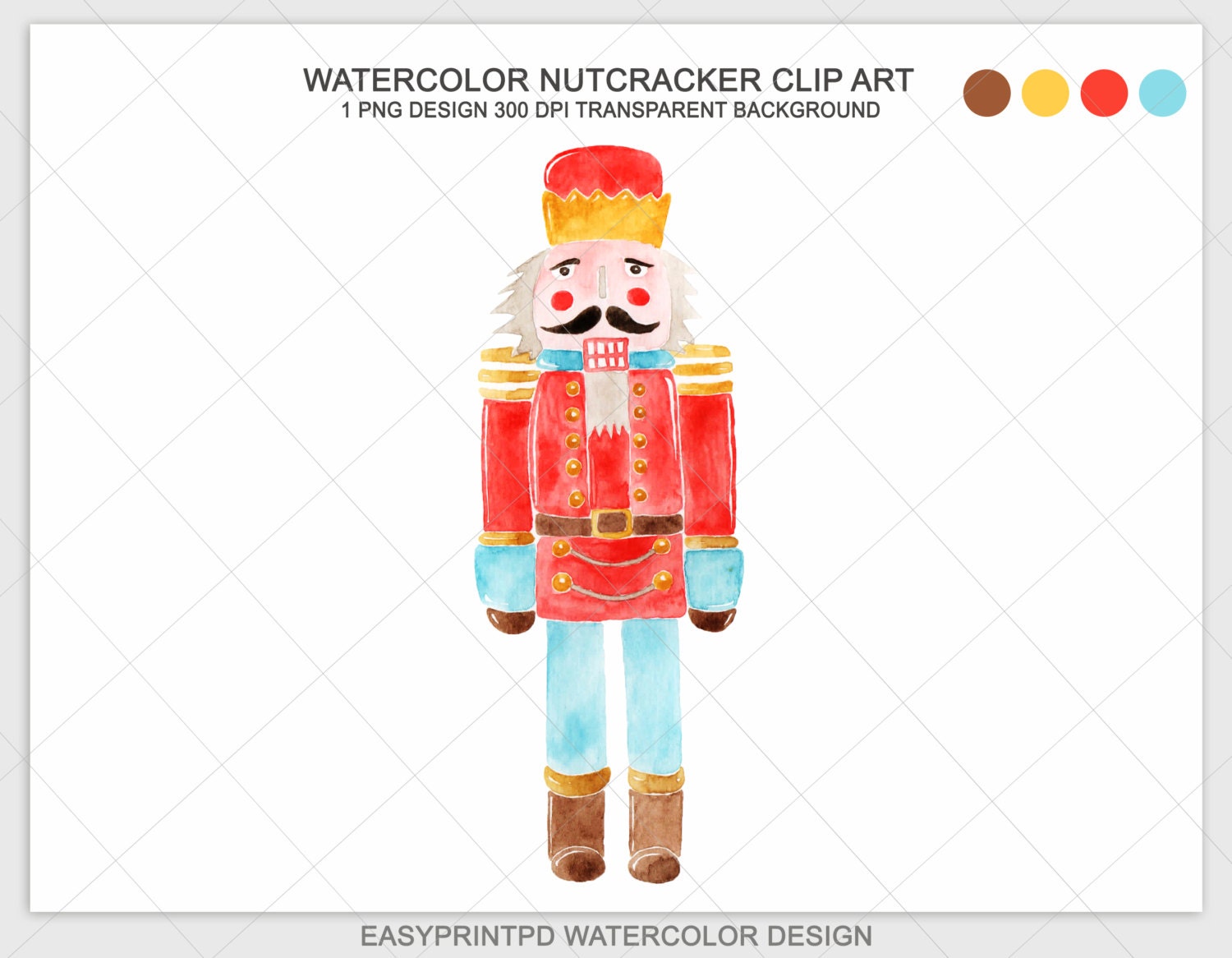 Nutcracker Clip Art Nutcracker Clipart Digital Watercolor | Etsy
