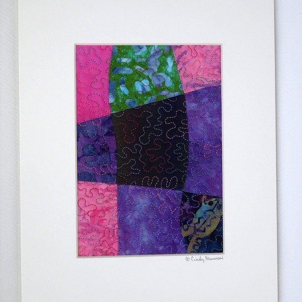 Fiber Art Framable 8 x 10 Matted