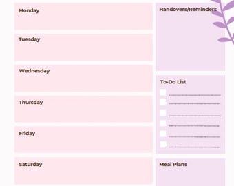 Single Parent Daily Planner Printable | PDF Instant Download | Self-Care + Kids Schedule Organizer”