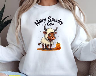 Spooky Cow Sweatshirt | Funny Farm Animal Halloween Costume Shirt