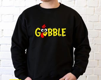 Gobble Turkey Face Family Thanksgiving Outfit