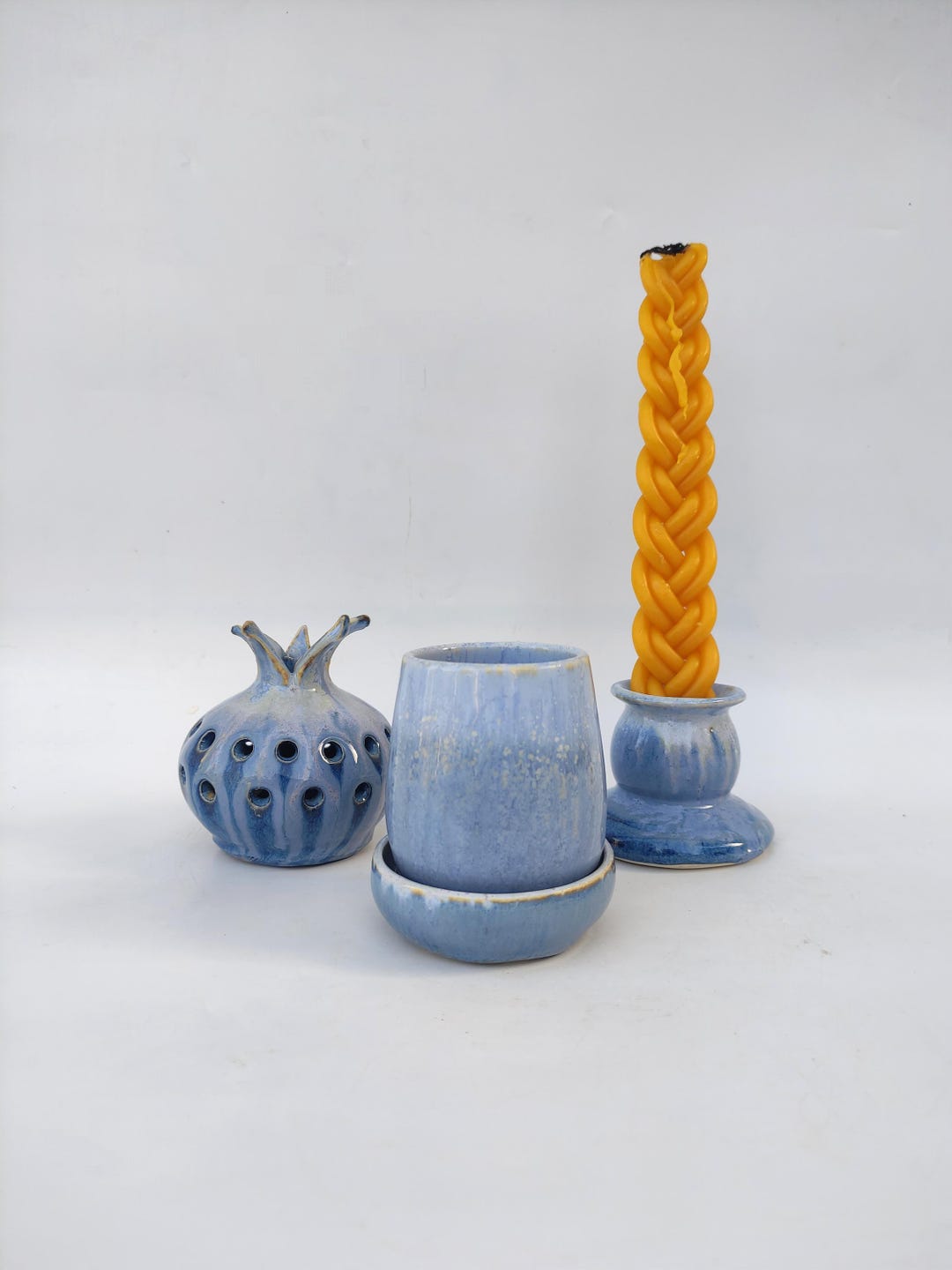 Havdalah set, Kiddush cup, Besamim box, Candle holder