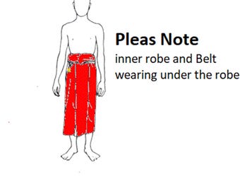 Buddhist Monk Inner Robe with Belt | Kasaya Robe | Monks Outfit | Ethically Made Sri Lanka