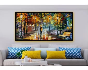 Hand-Painted | Original Acrylic on Canvas | Palette Knife Impasto Textured Painting – “Urban Silence”