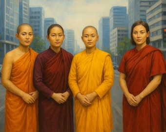 Handgefertigte buddhistische Nonne Robe | Baumwolle Meditations-Outfit aus Sri Lanka