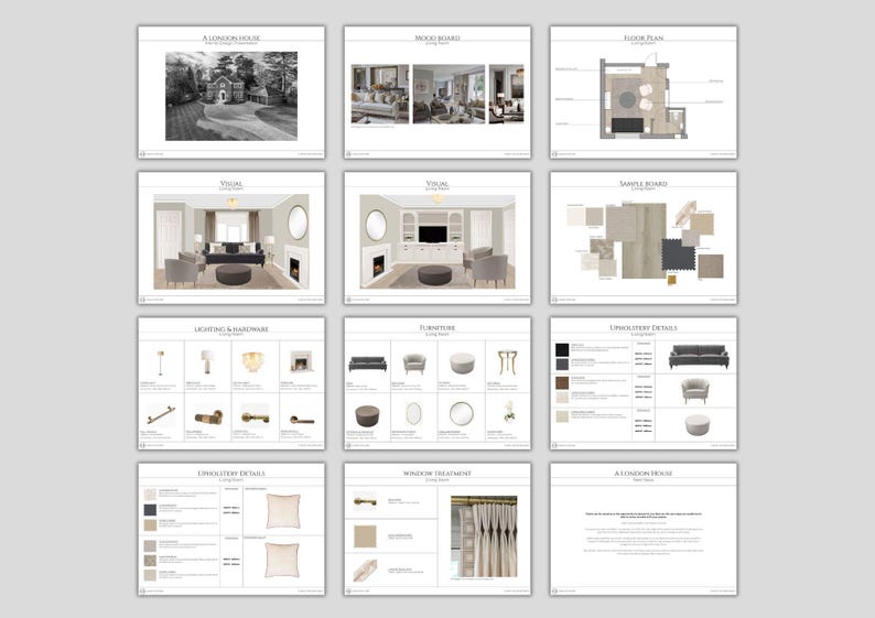 Interior Design Presentation Template - Etsy