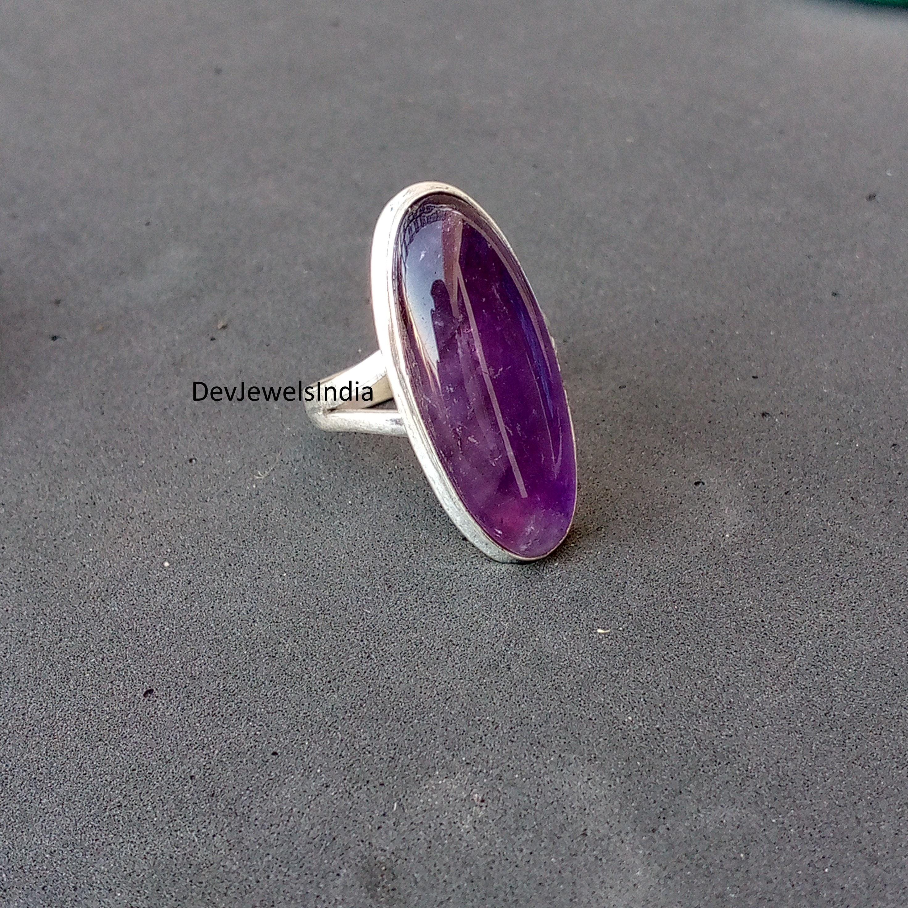 Purple stone ring - Etsy 日本