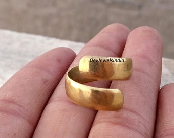 Adjustable Brass Ring, Boho Statement Jewelry, Anniversary Gift