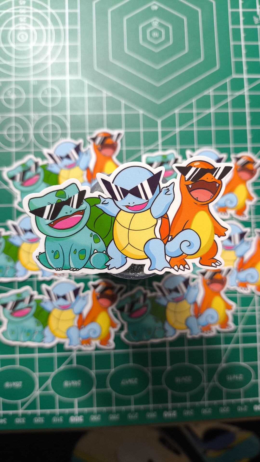 2 Stickers Pokemon Gift Squirtle Charmander Bulbasaur Handmade | Mega ...