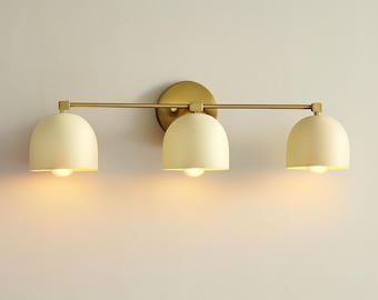 Triple Dome Wall Light, Industrial Bathroom Vanity Sconce