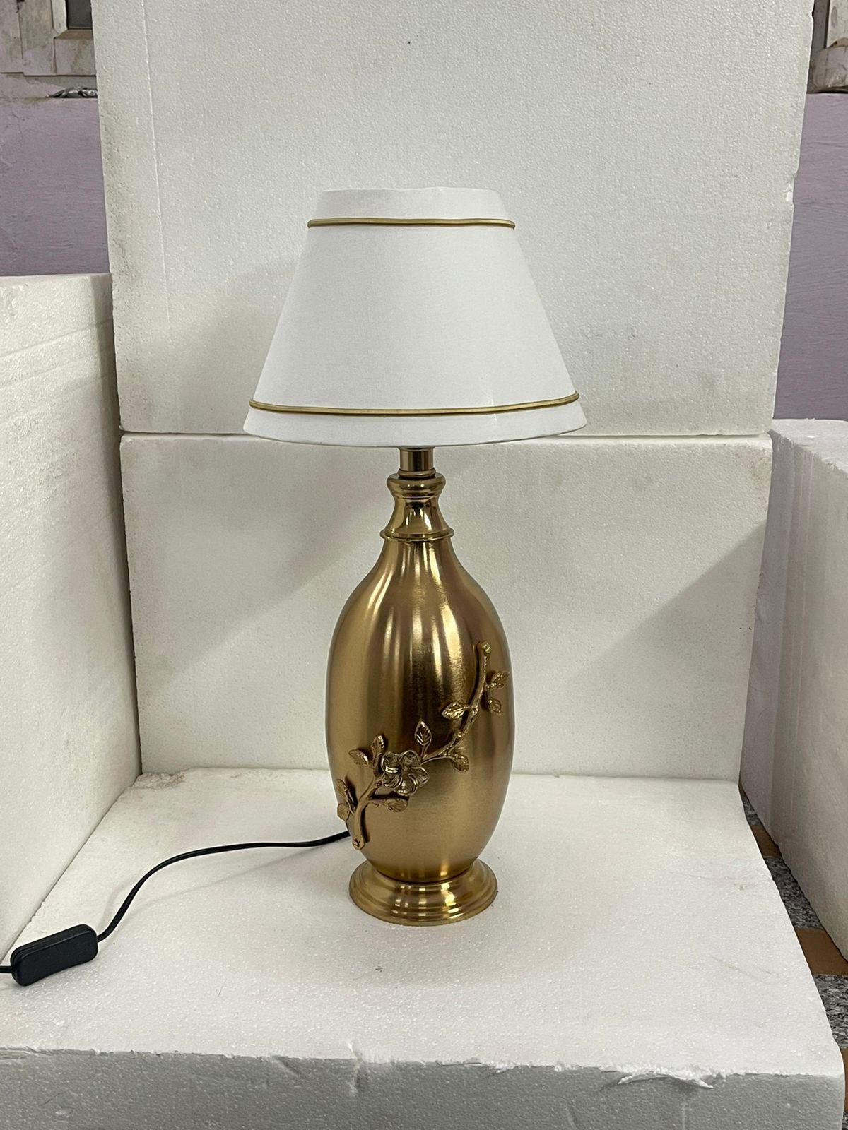 Regency Hill Flower Petal Traditional Glam Luxury Accent  Cream and Gold Floral Accent Brass Table Lamp - Elegant Home Accent main image 1