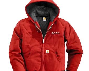 6666 Rote Kapuzenjacke, Vintage Bomber Ranch Baumwolljacke, Jogi Hurdstrom TV Serie Cosplay