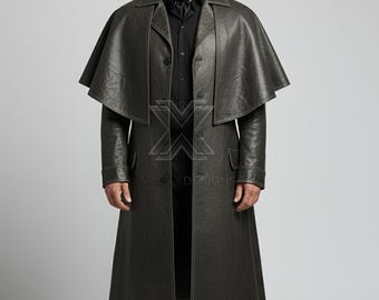 Fantasia artesanal de Caçador de Bloodborne para cosplay | Casaco gótico de couro | Traje de Caçador de Demônios em fantasia sombria