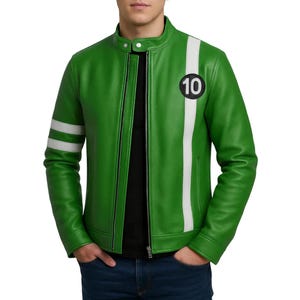 Chaqueta de cosplay verde de Ben 10, disfraz de superhéroe Ryan Kelley Alien Swarm Tennyson