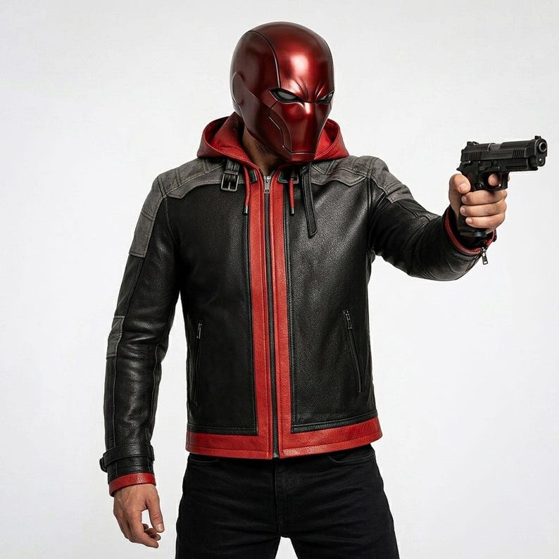 bat jacket, bat costume, bat outfit, bat suit, bat cosplay, jason todd cosplay, Arkham Knight Costume, Red Hood Jacket, Red Hood Costume, red hood vest, Red Hood cosplay, jason todd jacket, arkham knight jacket, gothic jacket, steampunk cosplay, gaming jacket, gaming cosplay, cosplay jacket, cosplay outerwear, comic con cosplay, DC Comics, Halloween Jacket, Halloween cosplay, superhero jacket, bat halloween costume, halloween bat costume, gift for him, gift for boyfriend, Christmas Cosplay
