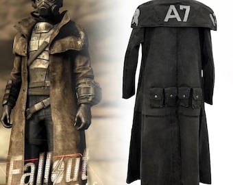 NCR-Veteranen-Ranger-Staubmantel, Fallout New Vegas A7 Canvas-Mantel, Postapokalyptische Ödland-Gaming-Cosplay-Jacke