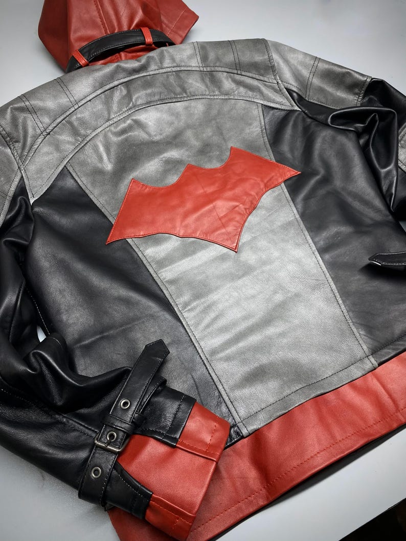 bat jacket, bat costume, bat outfit, bat suit, bat cosplay, jason todd cosplay, Arkham Knight Costume, Red Hood Jacket, Red Hood Costume, red hood vest, Red Hood cosplay, jason todd jacket, arkham knight jacket, gothic jacket, steampunk cosplay, gaming jacket, gaming cosplay, cosplay jacket, cosplay outerwear, comic con cosplay, DC Comics, Halloween Jacket, Halloween cosplay, superhero jacket, bat halloween costume, halloween bat costume, gift for him, gift for boyfriend, Christmas Cosplay