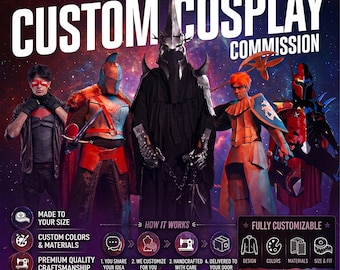 Handgefertigte Auftragsarbeit für Cosplay, Anime Spiel & Superhelden-Kostüm, Made To Order-Jacke, Rüstung und Cosplay-Outfit