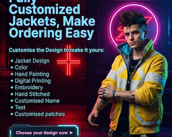 Maßgefertigte Cosplay-Jacke, personalisierte Lederjacke, handgefertigtes Cosplay-Kostüm, maßgeschneiderte Jacke für Damen und Herren – auf Bestellung gefertigt