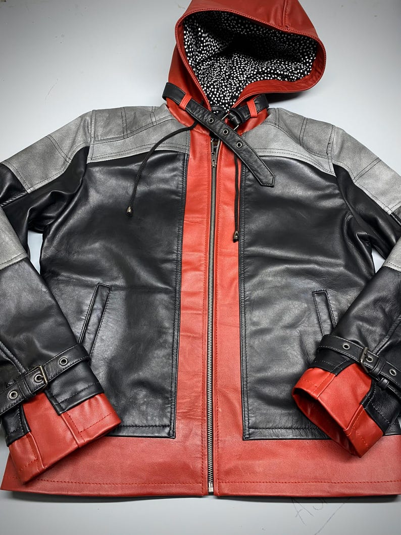 bat jacket, bat costume, bat outfit, bat suit, bat cosplay, jason todd cosplay, Arkham Knight Costume, Red Hood Jacket, Red Hood Costume, red hood vest, Red Hood cosplay, jason todd jacket, arkham knight jacket, gothic jacket, steampunk cosplay, gaming jacket, gaming cosplay, cosplay jacket, cosplay outerwear, comic con cosplay, DC Comics, Halloween Jacket, Halloween cosplay, superhero jacket, bat halloween costume, halloween bat costume, gift for him, gift for boyfriend, Christmas Cosplay